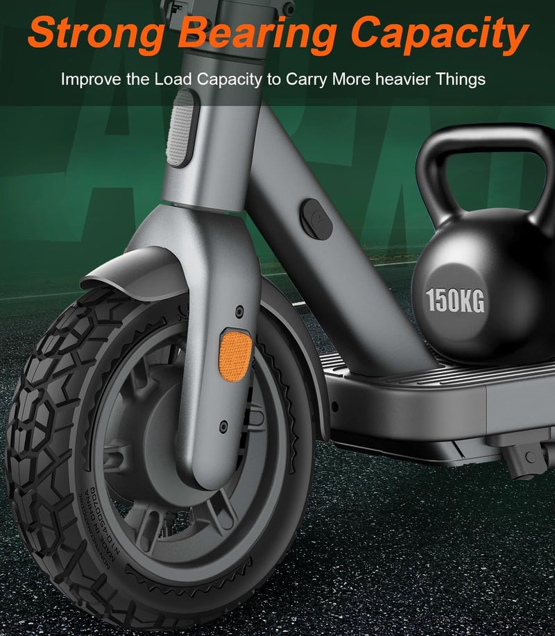 BANGTING إطارات سكوتر صلبة 2 عبوة 9.5x2.5-6.1 - بديل خالٍ من الثقوب لـ NIU KQi3 Pro/Max/Sport | قبضة على الطرق الوعرة وأمان ضد الثقوب (أسود) - Image 5